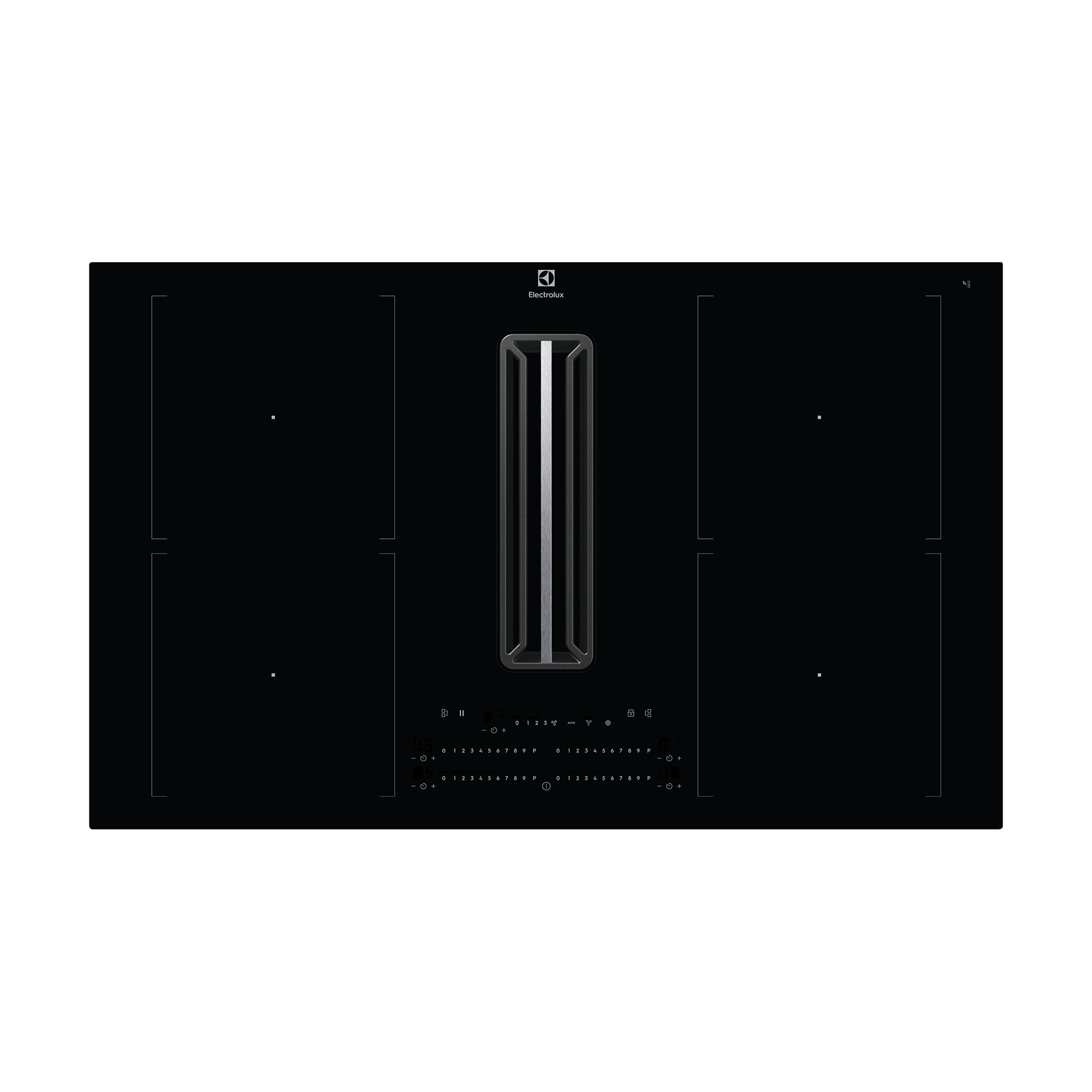 85cm UltimateTaste 900 venting induction hob with 4 cooking zones