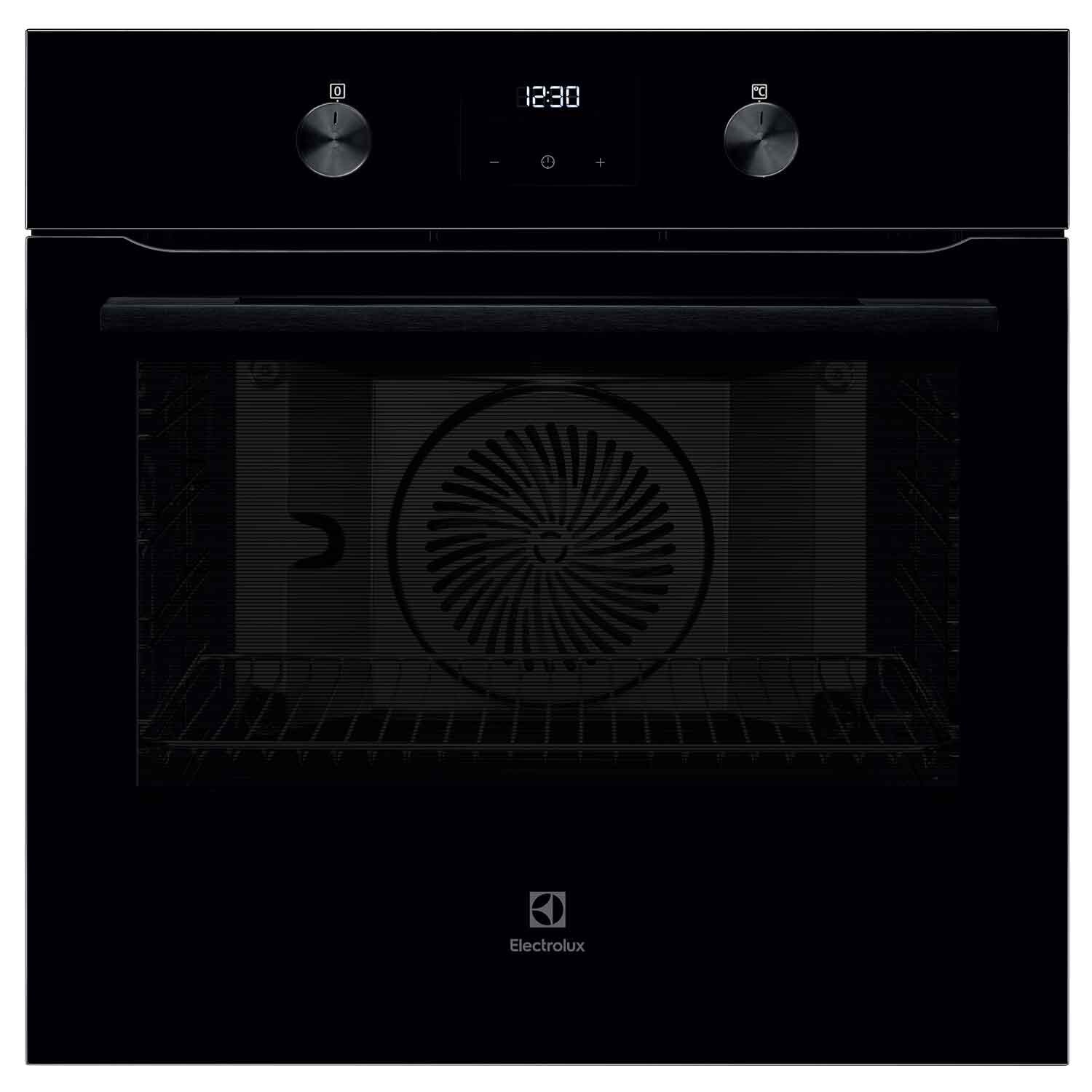 72L Built-In Electric Oven & 44L Compact Microwave Oven Pack - Black