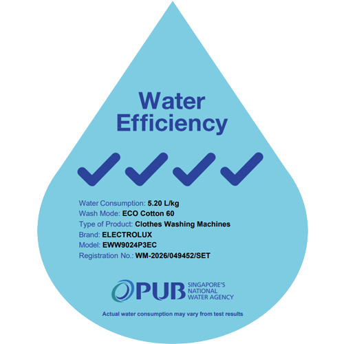 EWW9024P3EC water label