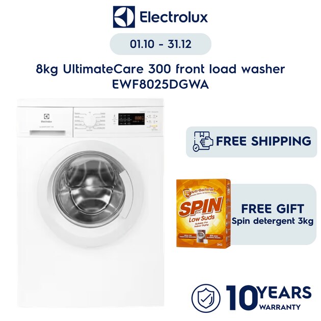 8kg UltimateCare 300 Front load Washing machine EWF8025DGWA Electrolux Singapore