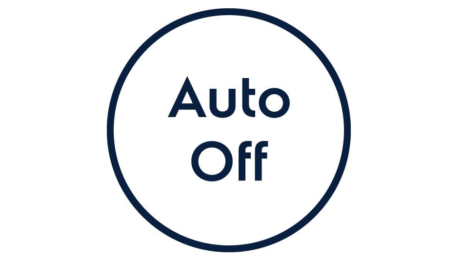 Peace of mind with auto-off